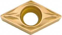 Kyocera - DCMX32.51 WP Grade CA525 Carbide Turning Insert - TiCN/Al2O3/TiN Finish, 55° Diamond, 3/8" Inscr Circle, 5/32" Thick, 1/64" Corner Radius - Exact Tool & Supply