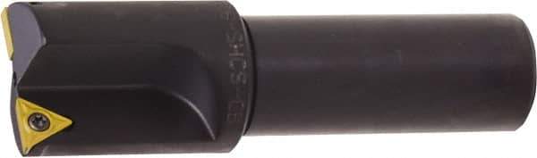 Kyocera - 0.558 Inch Diameter, Interchangeable Pilot, Weldon Flat 3/4 Inch Shank Diameter, 1 Insert, Indexable Counterbore - 2.9 Inch Overall Length, TCMT 18151 Insert - Exact Tool & Supply