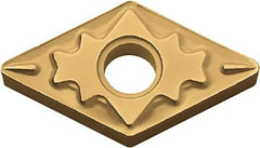 Kyocera - DNMG441 HQ Grade CA510 Carbide Turning Insert - TiCN/Al2O3/TiN Finish, 55° Diamond, 1/2" Inscr Circle, 1/4" Thick, 1/64" Corner Radius - Exact Tool & Supply