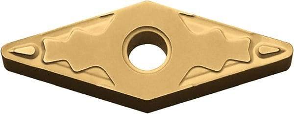 Kyocera - VNMG331 HQ Grade PV720 Cermet Turning Insert - TiCN (Megacoat Nano) Finish, 35° Diamond, 3/8" Inscr Circle, 3/16" Thick, 1/64" Corner Radius - Exact Tool & Supply
