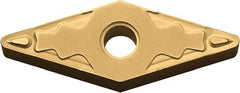 Kyocera - VNMG331 HQ Grade PV720 Cermet Turning Insert - TiCN (Megacoat Nano) Finish, 35° Diamond, 3/8" Inscr Circle, 3/16" Thick, 1/64" Corner Radius - Exact Tool & Supply