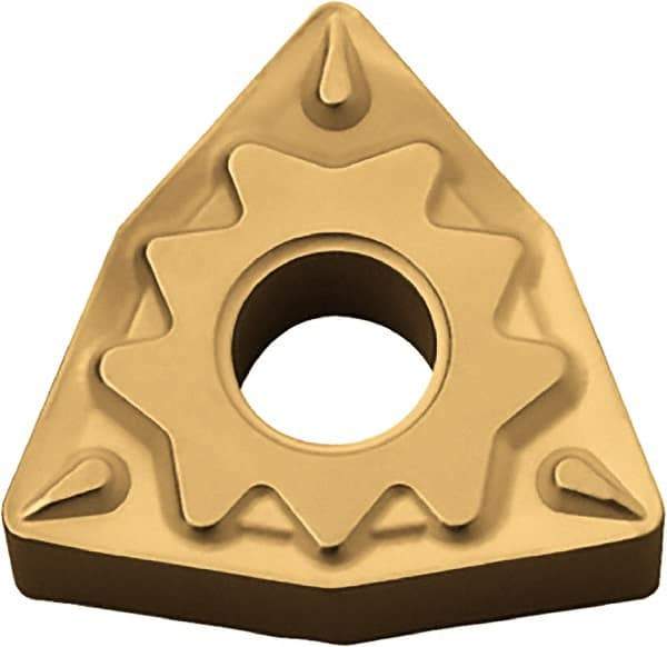 Kyocera - WNMG331 HQ Grade TN620 Cermet Turning Insert - Uncoated, 80° Trigon, 3/8" Inscr Circle, 3/16" Thick, 1/64" Corner Radius - Exact Tool & Supply