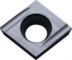 Kyocera - CCGT32.51 U Grade TN60 Cermet Turning Insert - Uncoated, 80° Diamond, 3/8" Inscr Circle, 5/32" Thick, 1/64" Corner Radius - Exact Tool & Supply