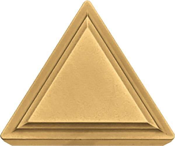 Kyocera - TPMR321 Grade TN60 Cermet Turning Insert - Uncoated, 60° Triangle, 3/8" Inscr Circle, 1/8" Thick, 1/64" Corner Radius - Exact Tool & Supply