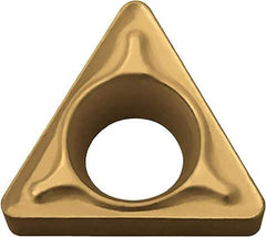 Kyocera - TBMT1.210.5 DP Grade CA530 Carbide Turning Insert - TiCN/Al2O3/TiN Finish, 60° Triangle, 5/32" Inscr Circle, 1/16" Thick, 0.001" Corner Radius - Exact Tool & Supply