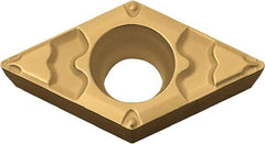 Kyocera - DCMT21.51 GP Grade CA525 Carbide Turning Insert - TiCN/Al2O3/TiN Finish, 55° Diamond, 1/4" Inscr Circle, 3/32" Thick, 1/64" Corner Radius - Exact Tool & Supply