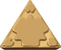 Kyocera - TPMR321 GP Grade CA525 Carbide Turning Insert - TiCN/Al2O3/TiN Finish, 60° Triangle, 3/8" Inscr Circle, 1/8" Thick, 1/64" Corner Radius - Exact Tool & Supply