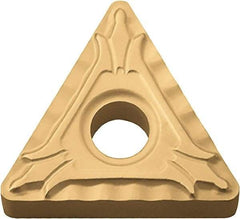 Kyocera - TNMG331 XP Grade PV720 Cermet Turning Insert - TiCN (Megacoat Nano) Finish, 60° Triangle, 3/8" Inscr Circle, 3/16" Thick, 1/64" Corner Radius - Exact Tool & Supply