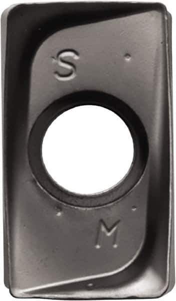 Kyocera - LOMU100408 SM Grade CA6535 Carbide Milling Insert - TiCN/Al2O3/TiN Finish, 4mm Thick, 0.8mm Corner Radius - Exact Tool & Supply