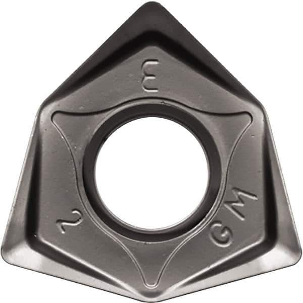 Kyocera - WNMU080608 GM Grade PR1535 Carbide Milling Insert - Megacoat Nano Finish, 6.65mm Thick, 0.8mm Corner Radius - Exact Tool & Supply