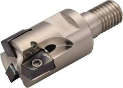 Kyocera - 25mm Cut Diam, 15mm Max Depth of Cut, 57mm OAL, Indexable Square Shoulder End Mill - LOMU 1505..ER-GH, LOMU 1505..ER-GM, LOMU 1505..ER-SM Inserts, M12 Modular Connection, 90° Lead Angle, Through Coolant, Series M-Four - Exact Tool & Supply
