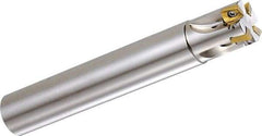 Kyocera - 32mm Cut Diam, 6mm Max Depth of Cut, 32mm Shank Diam, 130mm OAL, Indexable Square Shoulder End Mill - BDMT 0703 Inserts, Cylindrical Shank, 90° Lead Angle, Through Coolant - Exact Tool & Supply