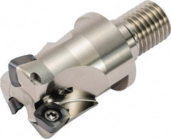 Kyocera - 40mm Cut Diam, 1.5mm Max Depth, M16 Modular Connection Indexable High-Feed End Mill - Screw Holding Method, SOMT 100420ER-.. Insert, MFH Toolholder, Through Coolant - Exact Tool & Supply