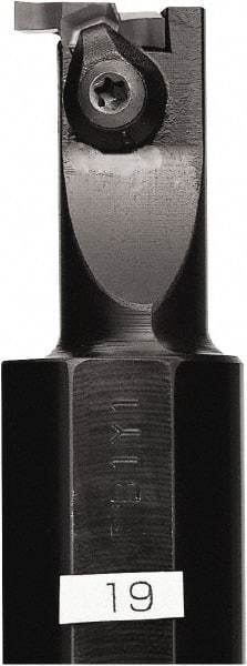 Kyocera - GIV, Internal, Right Hand, 2.2mm Max Depth of Cut, 0.031 to 0.122" Groove Width, Indexable Grooving Tool Holder - GV.. 020A Insert Compatibility, 19mm Shank Width, 160mm OAL - Exact Tool & Supply