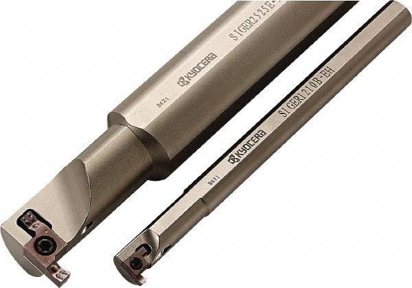 Kyocera - Sige, Internal, Right Hand, 0.098" Max Depth of Cut, 0.039 to 0.197" Groove Width, Indexable Grooving Tool Holder - Multiple Insert Compatibility, 0.46" Shank Width, 5.9" OAL, Through Coolant - Exact Tool & Supply