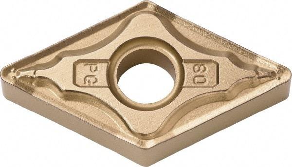 Kyocera - DNMG433 PG Grade CA510 Carbide Turning Insert - TiCN/Al2O3/TiN Finish, 55° Diamond, 1/2" Inscr Circle, 3/16" Thick, 3/64" Corner Radius - Exact Tool & Supply