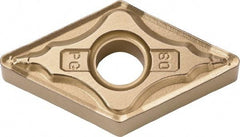 Kyocera - DNMG433 PG Grade CA510 Carbide Turning Insert - TiCN/Al2O3/TiN Finish, 55° Diamond, 1/2" Inscr Circle, 3/16" Thick, 3/64" Corner Radius - Exact Tool & Supply