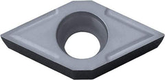 Kyocera - DCMT32.52 Grade PV7005 Cermet Turning Insert - TiC/TiN (Megacoat) Finish, 55° Diamond, 3/8" Inscr Circle, 5/32" Thick, 1/32" Corner Radius - Exact Tool & Supply