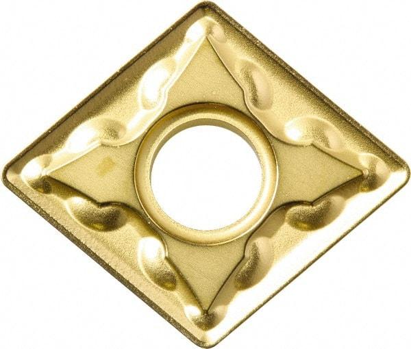 Kyocera - CNMG431 GS Grade CA525 Carbide Turning Insert - TiCN/Al2O3/TiN Finish, 80° Diamond, 1/2" Inscr Circle, 3/16" Thick, 1/64" Corner Radius - Exact Tool & Supply