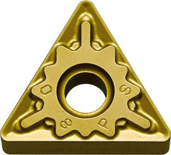 Kyocera - TNMG333 PS Grade CA515 Carbide Turning Insert - TiCN/Al2O3/TiN Finish, 60° Triangle, 3/8" Inscr Circle, 3/16" Thick, 3/64" Corner Radius - Exact Tool & Supply