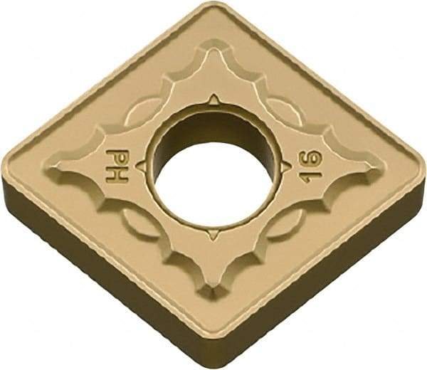 Kyocera - CNMG433 PH Grade CA525 Carbide Turning Insert - TiCN/Al2O3/TiN Finish, 80° Diamond, 1/2" Inscr Circle, 3/16" Thick, 3/64" Corner Radius - Exact Tool & Supply