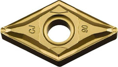 Kyocera - DNMG442 CJ Grade CA515 Carbide Turning Insert - TiCN/Al2O3/TiN Finish, 55° Diamond, 1/2" Inscr Circle, 1/4" Thick, 1/32" Corner Radius - Exact Tool & Supply