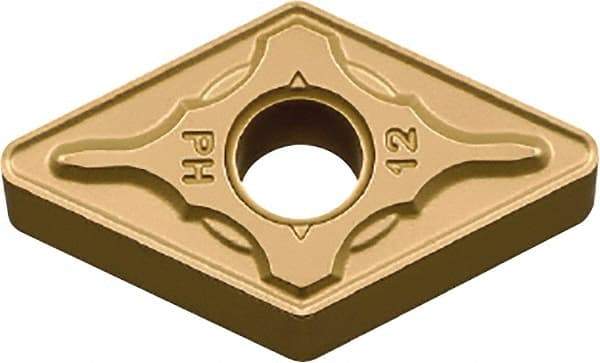 Kyocera - DNMG432 PH Grade CA515 Carbide Turning Insert - TiCN/Al2O3/TiN Finish, 55° Diamond, 1/2" Inscr Circle, 3/16" Thick, 1/32" Corner Radius - Exact Tool & Supply