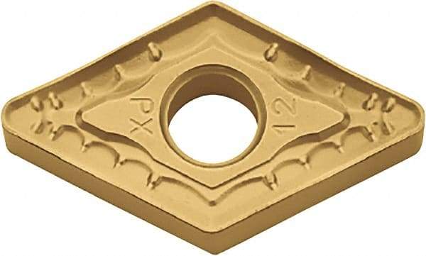 Kyocera - DNMM433 PX Grade CA530 Carbide Turning Insert - TiCN/Al2O3/TiN Finish, 55° Diamond, 1/2" Inscr Circle, 3/16" Thick, 3/64" Corner Radius - Exact Tool & Supply