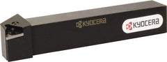 Kyocera - PTGN, Left Hand Cut, 90° Lead Angle, 16mm Shank Height x 16mm Shank Width, Negative Rake Indexable Turning Toolholder - 100mm OAL, TN.. 33.. Insert Compatibility, Series PTGN - Exact Tool & Supply
