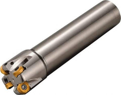Kyocera - 63mm Cutting Diam, 40mm Shank Diam, 8mm Max Depth of Cut, Weldon Flat Indexable Copy End Mill - 5 Inserts, ROMU 16... Insert, MRW Toolholder - Exact Tool & Supply