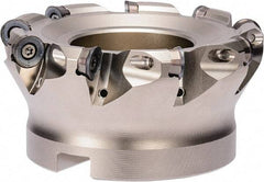 Kyocera - 2-1/2" Cut Diam, 0.315" Max Depth, 0.313" Arbor Hole, 5 Inserts, RPGT 16, RPMT 16 Insert Style, Indexable Copy Face Mill - MRX Cutter Style, 13,500 Max RPM, 1.575" High, Through Coolant, Series RAD-6 - Exact Tool & Supply