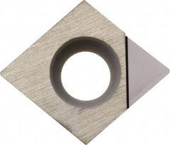Kyocera - CCMT32.50.5 Grade KPD010 Polycrystalline Diamond (PCD) Turning Insert - Uncoated, 80° Diamond, 3/8" Inscr Circle, 5/32" Thick, 0.008" Corner Radius - Exact Tool & Supply