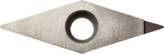 Kyocera - VBMT331 Grade KPD001 Polycrystalline Diamond (PCD) Turning Insert - Uncoated, 35° Diamond, 3/8" Inscr Circle, 3/16" Thick, 1/64" Corner Radius - Exact Tool & Supply