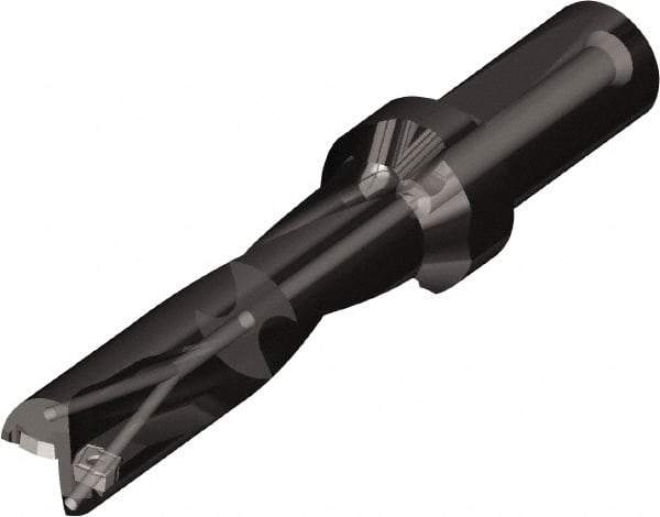 Kyocera - 240mm Max Drill Depth, 5xD, 48mm Diam, Indexable Insert Drill - 2 Inserts, 40mm Shank Diam, Whistle Notch Shank - Exact Tool & Supply