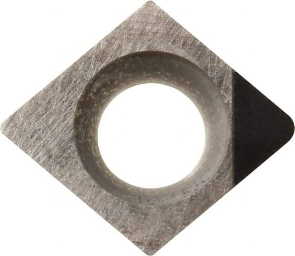 Kyocera - CCGW32.52 Grade KPD001 Polycrystalline Diamond (PCD) Turning Insert - Uncoated, 80° Diamond, 3/8" Inscr Circle, 5/32" Thick, 1/32" Corner Radius - Exact Tool & Supply