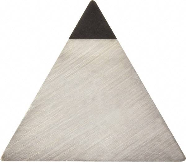 Kyocera - TPG221 Grade KPD001 Polycrystalline Diamond (PCD) Turning Insert - Uncoated, 60° Triangle, 1/4" Inscr Circle, 1/8" Thick, 1/64" Corner Radius - Exact Tool & Supply