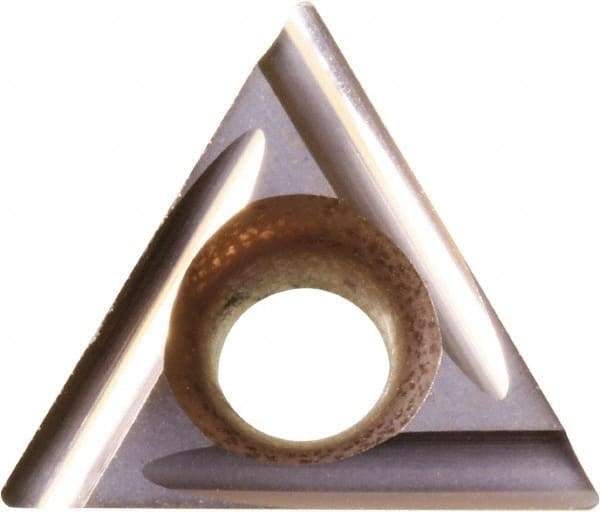 Kyocera - TPET220.2 USF Grade PR930 Carbide Turning Insert - TiCN Finish, 60° Triangle, 1/4" Inscr Circle, 1/8" Thick, 0.004" Corner Radius - Exact Tool & Supply