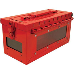 Master Lock - Group Lockout Boxes Portable or Wall Mount: Portable Maximum Number of Padlocks: 19 - Exact Tool & Supply
