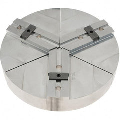 Abbott Workholding Products - 12" Max Chuck Capacity, Tongue & Groove Interface, Round Soft Lathe Chuck Jaw - 3 Jaw, Aluminum, 63.5mm Btw Mount Hole Ctrs, 12" Wide, 2" High, 12.7mm Groove, 1/2" Fastener - Exact Tool & Supply