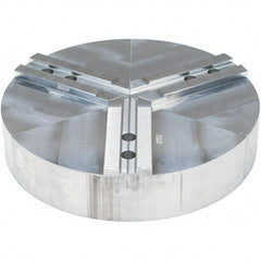 Abbott Workholding Products - 15" Max Chuck Capacity, 1.5mm x 60° Serrated Interface, Round Soft Lathe Chuck Jaw - 3 Jaw, Aluminum, 1.6929" Btw Mount Hole Ctrs, 15" Wide, 3" High, 20mm Fastener - Exact Tool & Supply