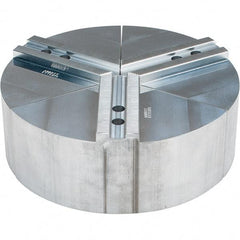 Abbott Workholding Products - 12" Max Chuck Capacity, 1.5mm x 60° Serrated Interface, Round Soft Lathe Chuck Jaw - 3 Jaw, Aluminum, 1.1811" Btw Mount Hole Ctrs, 12" Wide, 4" High, 14mm Fastener - Exact Tool & Supply