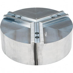 Abbott Workholding Products - 12" Max Chuck Capacity, 1.5mm x 60° Serrated Interface, Round Soft Lathe Chuck Jaw - 3 Jaw, Aluminum, 1.1811" Btw Mount Hole Ctrs, 12" Wide, 4" High, 16mm Fastener - Exact Tool & Supply