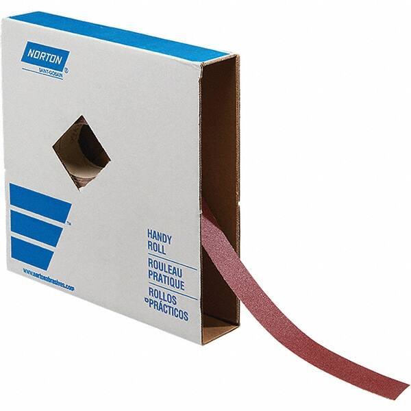 Norton - 1-1/2" x 50 Yd 60 Grit Aluminum Oxide Shop Roll - J Weighted Backing - Exact Tool & Supply