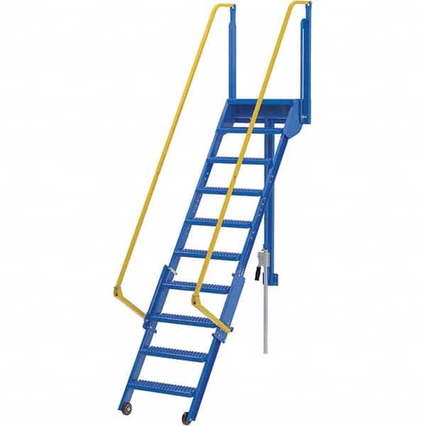 Vestil - 127-5/8" High 350 Lb Capacity 10 Step Ladder - Exact Tool & Supply