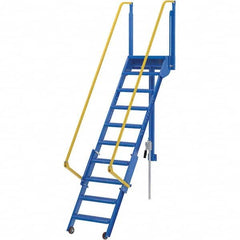 Vestil - 127-5/8" High 350 Lb Capacity 10 Step Ladder - Exact Tool & Supply