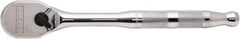 Proto - 1/2" Drive Pear Head Ratchet - Full Polish Chrome Finish, 10" OAL, 90 Gear Teeth, Standard Handle, Reversible Head - Exact Tool & Supply