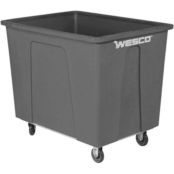 Wesco Industrial Products - 550 Lb Load Capacity, 12 Bushels, Plastic Box Truck - 28" Wide x 38" Long x 35" High, Grey - Exact Tool & Supply