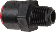 Parker - 1/4" Kynar Check Valve - Inline, Push-to-Connect x MNPT, 300 WOG - Exact Tool & Supply