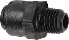 Parker - 1/4" Kynar Check Valve - Inline, Push-to-Connect x MNPT, 300 WOG - Exact Tool & Supply
