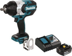 Makita - 1/2" Drive 18 Volt T-Handle Cordless Impact Wrench & Ratchet - 1,700 RPM, 750 Ft/Lb Torque, Lithium-Ion Batteries Included - Exact Tool & Supply